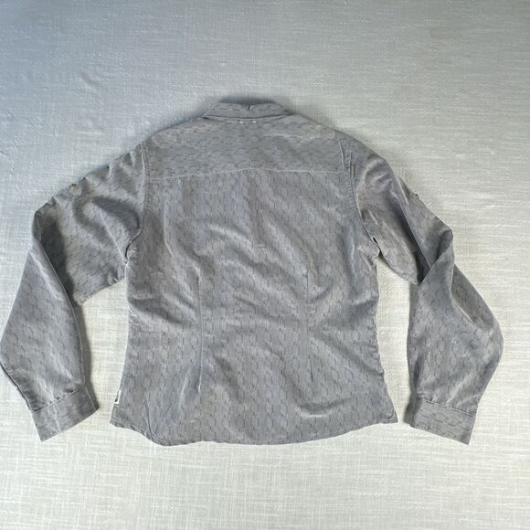 The North Face Womens Long Sleeve Button Down Fitted Shirt Side Pocket Sz Large - Picture 2 of 11
